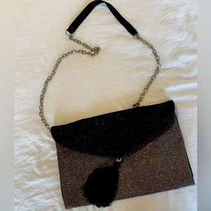 Bronze and black Mango purse